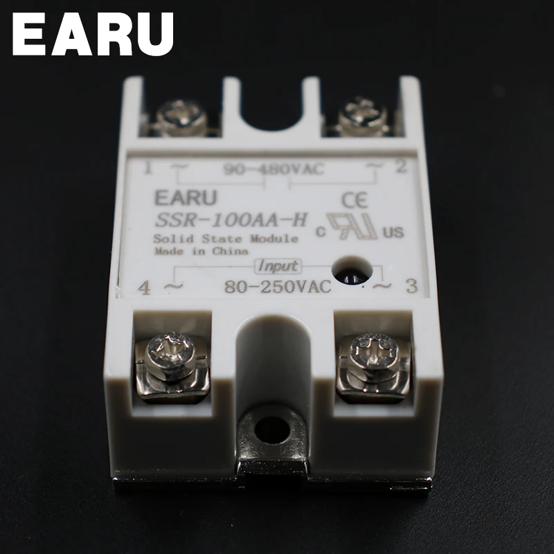 Твердотельные реле SSR-100AA-H 100A 80-250 В AC 90-480 В AC ССР 100AA-H реле состояние Сопротивление Регулятор