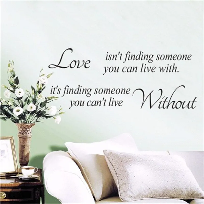 Наклейки на стену Love is finding наклейки в гостиную спальню Декор для дома 8113 | Дом и