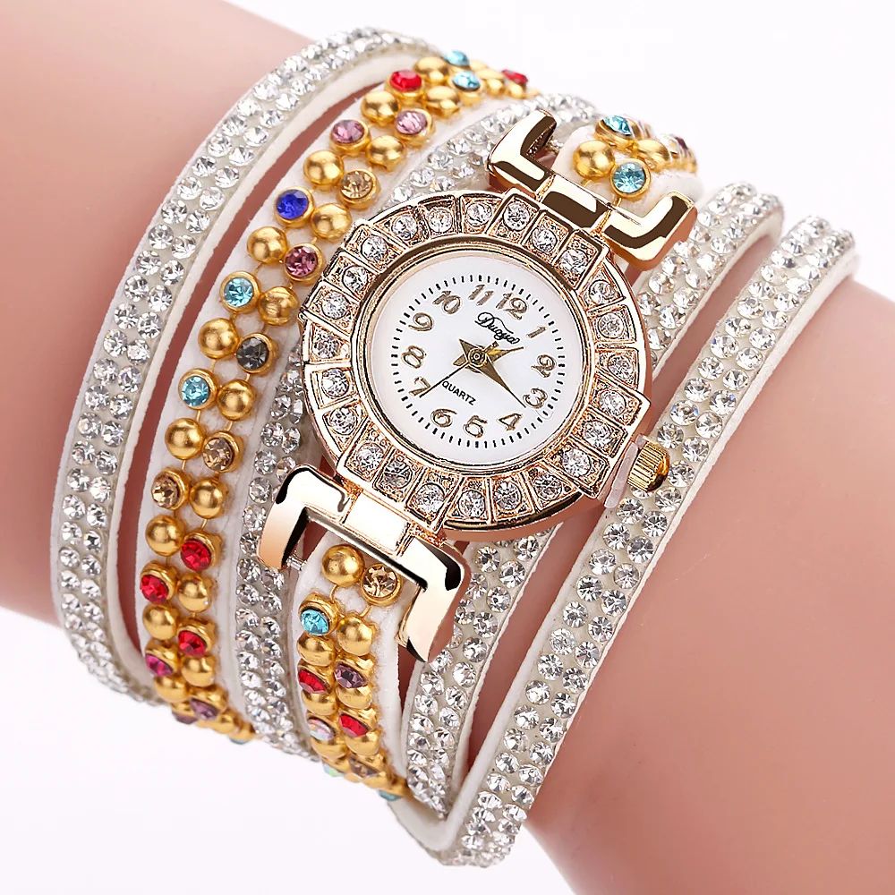 2018 Новый Для женщин кварцевые часы браслет Повседневное Мода Rhinestone наручные