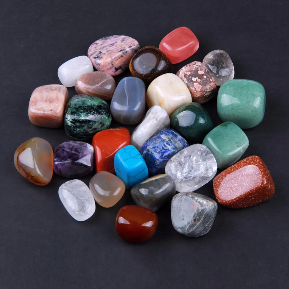 1/2lb Bulk Assorted Tumbled Stone Crystal Healing Reiki Chakra Semiprecious Stones Free Pouch Shipping TS0000 | Дом и сад