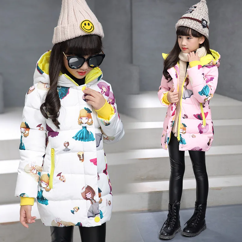 Куртка для маленьких девочек 2018 зимняя куртка пальто детская теплая верхняя