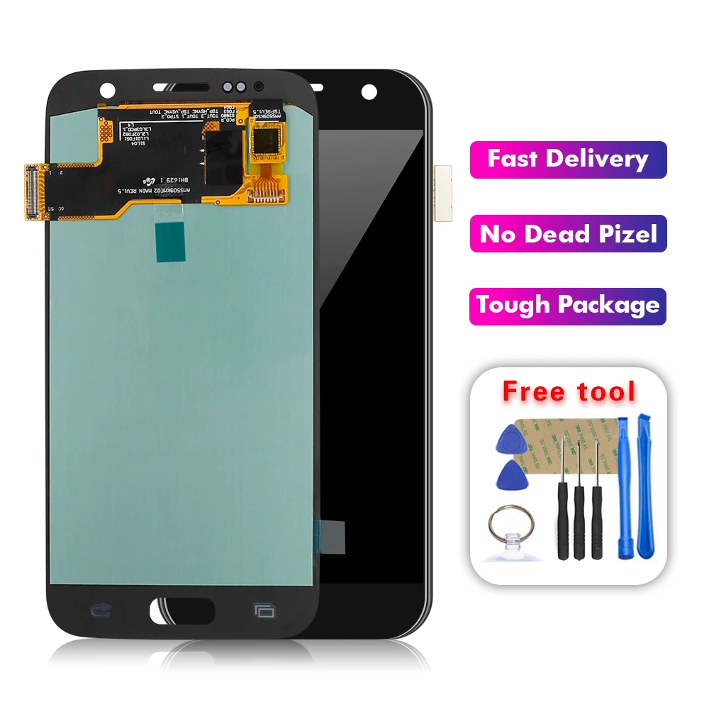 Для Samsung Galaxy S7 G930 SM G930P G930V G930A G930T ЖК дисплей с сенсорным экраном и цифровым