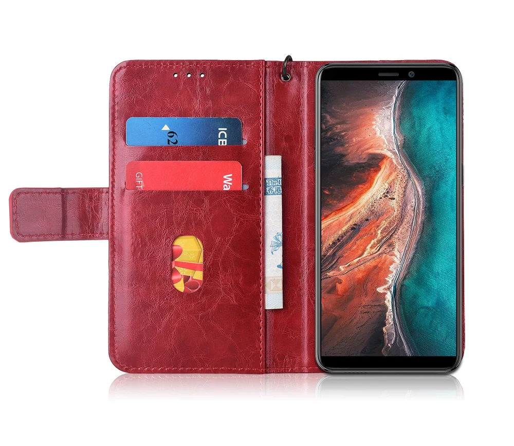 Кожаный чехол-книжка для Ulefone P6000 Plus Fundas с цветочным принтом специальный чехол-бумажник с подставкой и ремешком