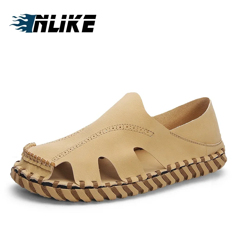 

New Men Sandals High Quality Men Leather Sandals Summer Beach Men Casual Shoes