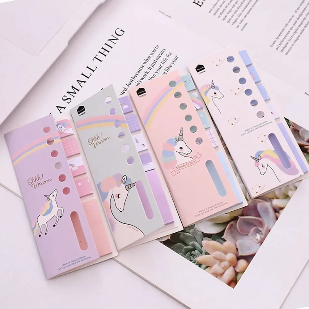 

Cute Unicorn N Times Memo Pad Sticky Notes Cartoon Bookmark Stationery Label Stickers School Supplie Notepad escolar