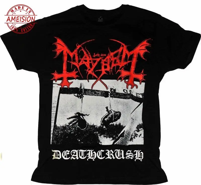 Футболка MAYHEM deathcrash разного размера. Металлический ремешок. Новинка 100% хлопок с