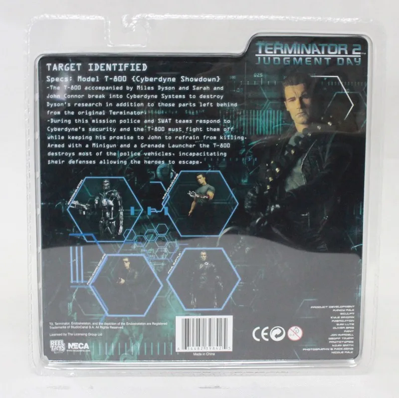 Бесплатная доставка NECA The Terminator 2 экшн-фигурка T-800 Cyberdyne Showdown игрушка из ПВХ 7 &quot18