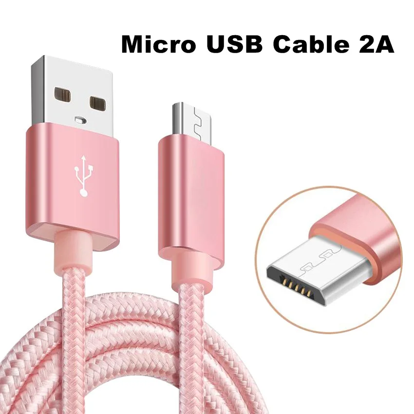 Кабель Micro USB TOFOCO 2A нейлоновый кабель для быстрой зарядки Samsung Galaxy S7 S6 S5 S4 Huawei Xiaomi Sony
