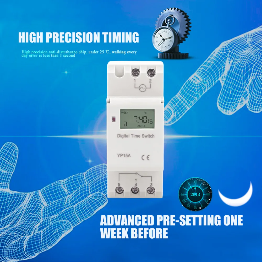 Digital LCD Programmable Timer Switch THC 15A AC 220V | Инструменты