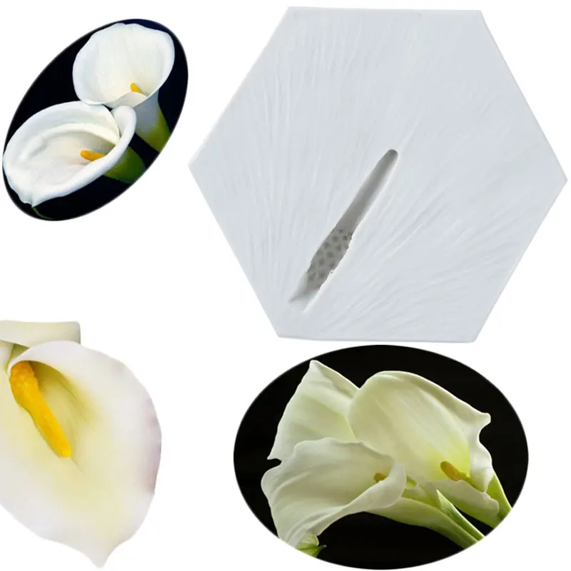 Calla lily Martini Stamen силиконовая форма помадный кекс своими руками инструменты для украшения сахарный Шоколадный Инструменты выпечки Форма для полимерной глины