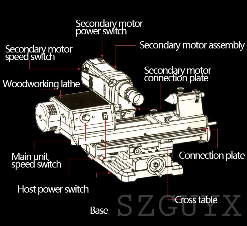 DT-1009 stainless steel small DIY woodworking mini lathe bench drill, high precision metal micro grinding micro processing
