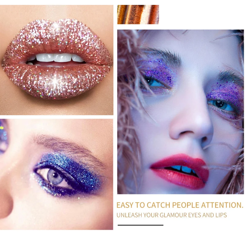 Тени для век Золотая блестящая пудра одноцветная тени рассыпчатые мигающий