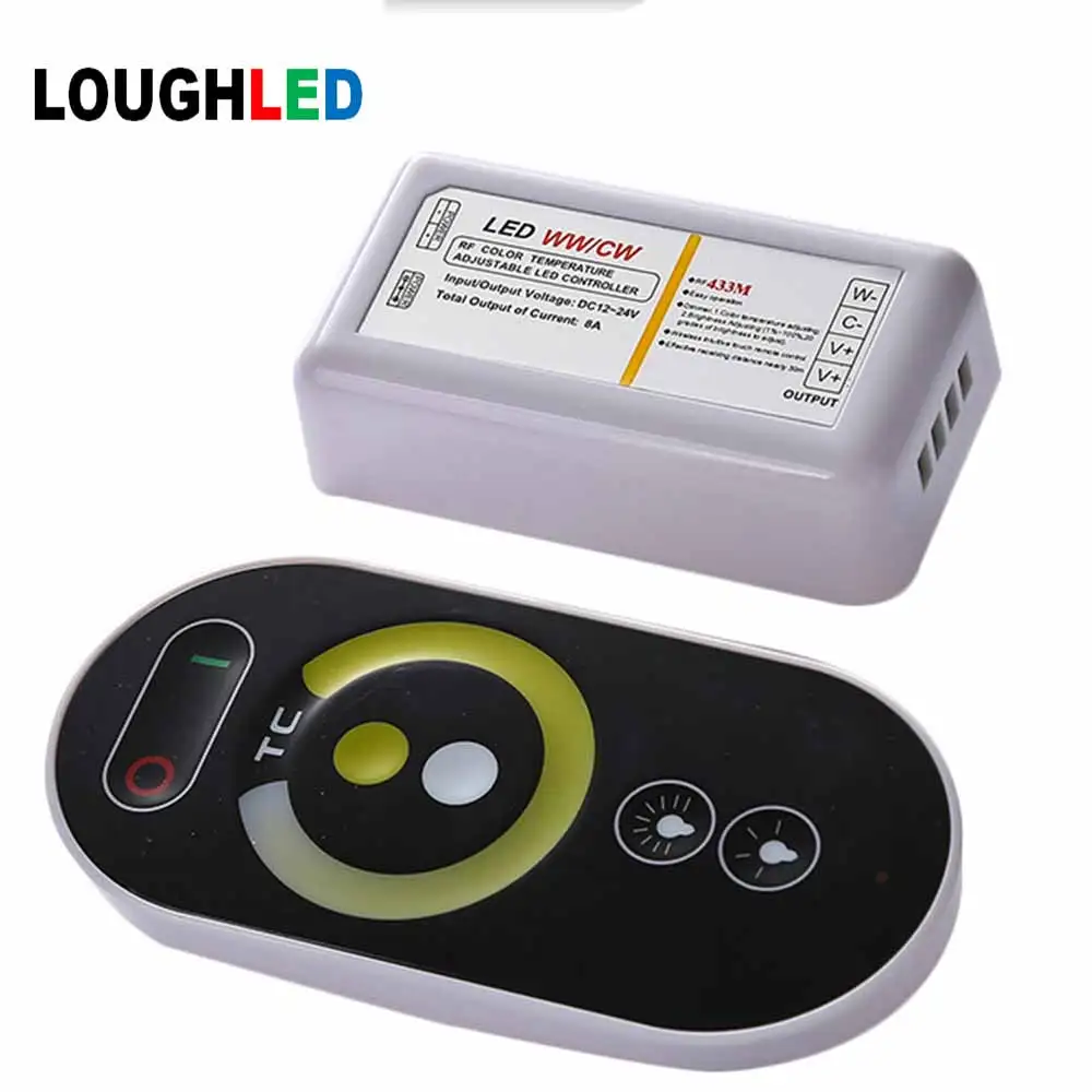 Беспроводной RF Touch Цвет светодиодный контроллер температуры по удаленного 8a (2ch *