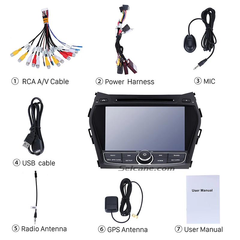 Автомагнитола Seicane Android 8 0 2Din ядер стерео GPS HD 1080P мультимедийный плеер для Hyundai IX45
