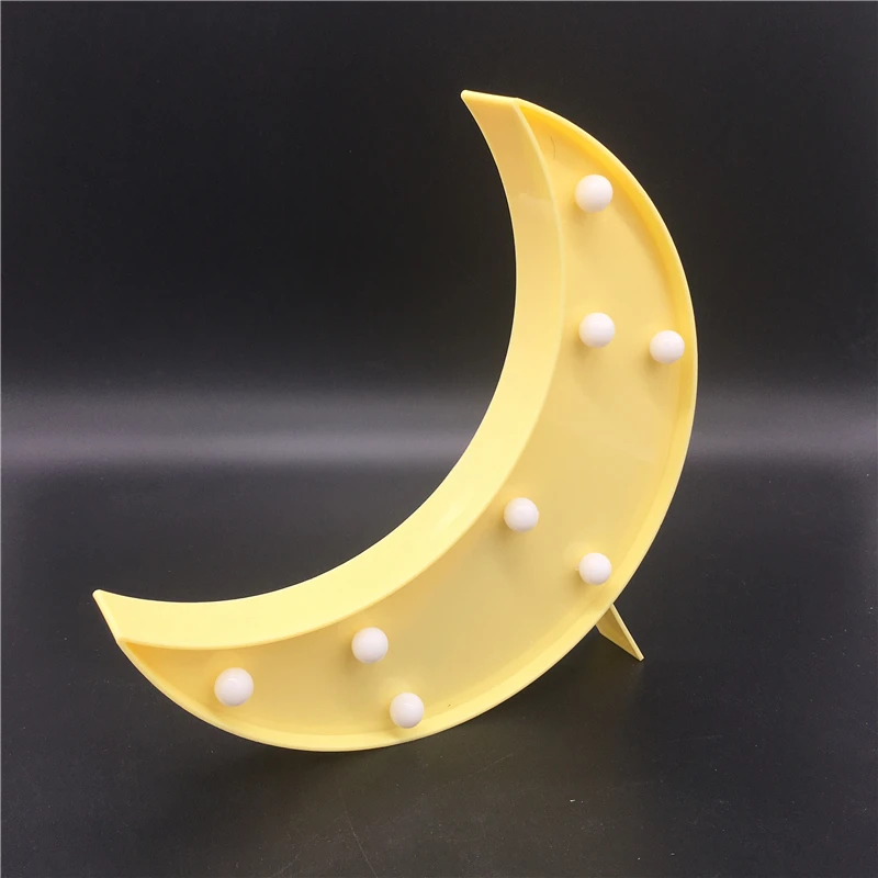 Набор милых 3D настольных светодиодсветодиодный ночных светильников в виде звезд