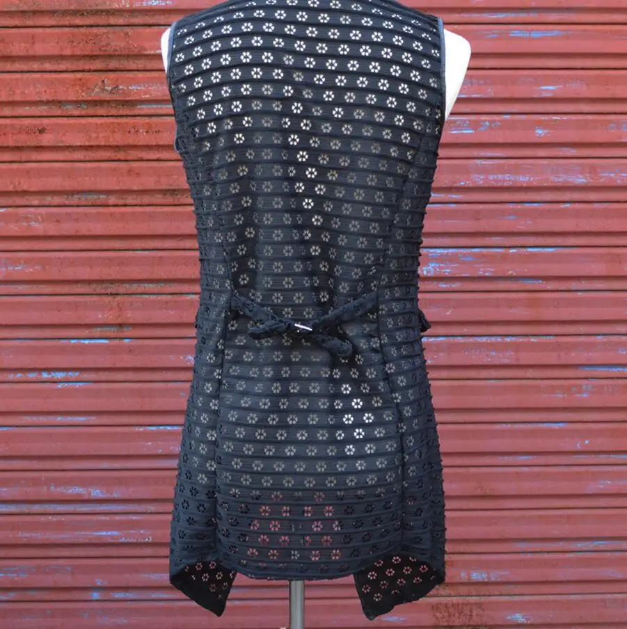 Корейская версия новой размера плюс мужской жилет стилист кардиган без рукавов