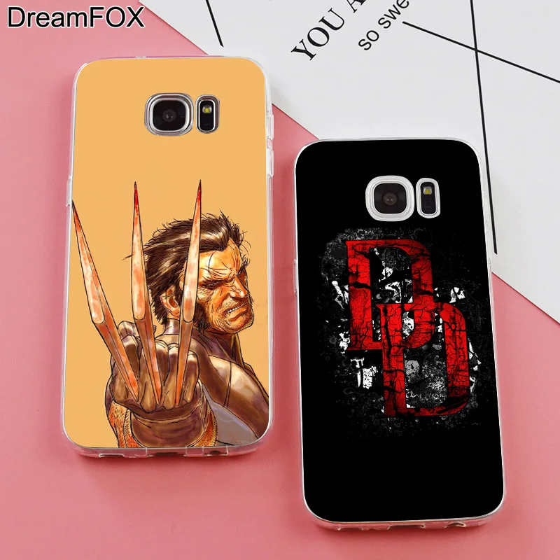 DREAMFOX K058 Daredevil Soft TPU Silicone Case Cover For Samsung Galaxy Note S 6 7 8 9 Edge Plus Grand Prime |