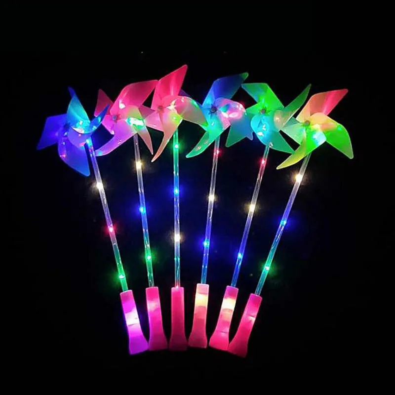

10Pcs/lot New windmill with handle ligth windmill children's gift toys