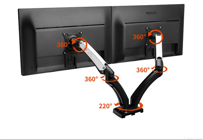 Газовая пружина из алюминиевого сплава с двойным экраном 17-27 дюймов настольная