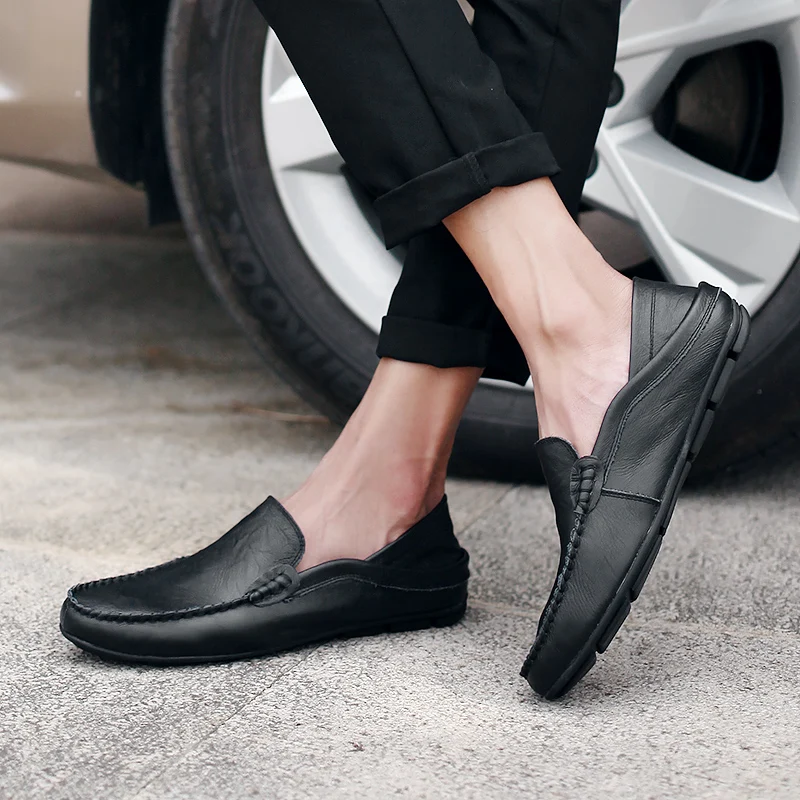2017 новый Натуральная кожа мужчины мокасины Лучшие качества моды комфортно