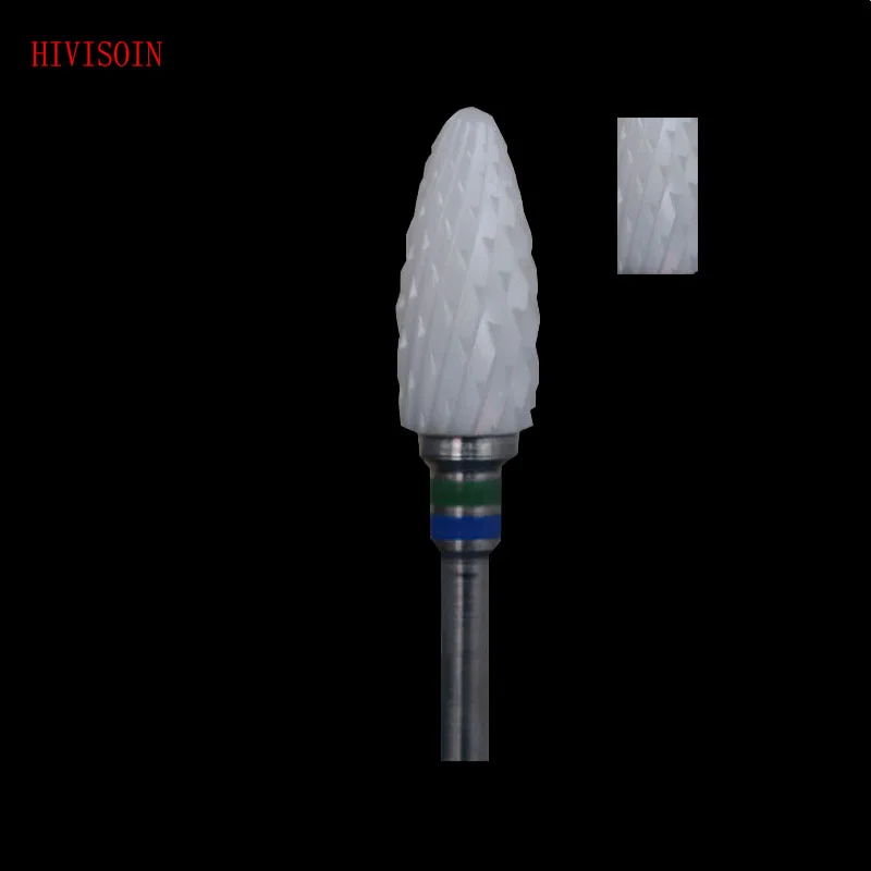 

1Pcs/Lot Bullet Shape- Cross cut - White Zirconia Ceramic Dental Lab Burs - ISO 272 (C) 4401.060