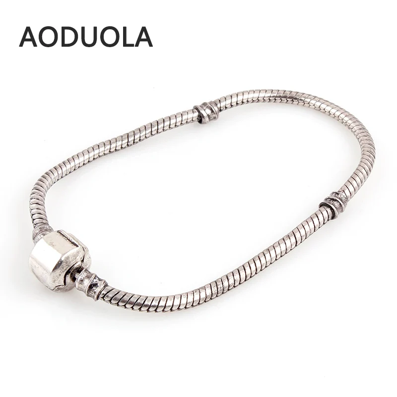 DIY браслеты Винтажный серебряный браслет цепочка в виде змеи чамилия Aoduola подарок