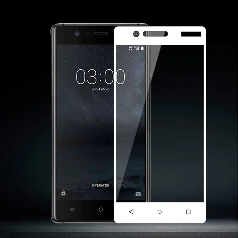 Защитное стекло для Nokia 3, Защита экрана для Nokia 3 5,0 '', ударопрочное закаленное стекло 9H 2.5D на стекло для телефона для Nokia 3
