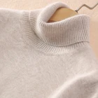 Супертеплая норковая кашемировая мягкая меховая шерстяная Водолазка Свитера и свитера для женщин осенне-зимний джемпер для женщин