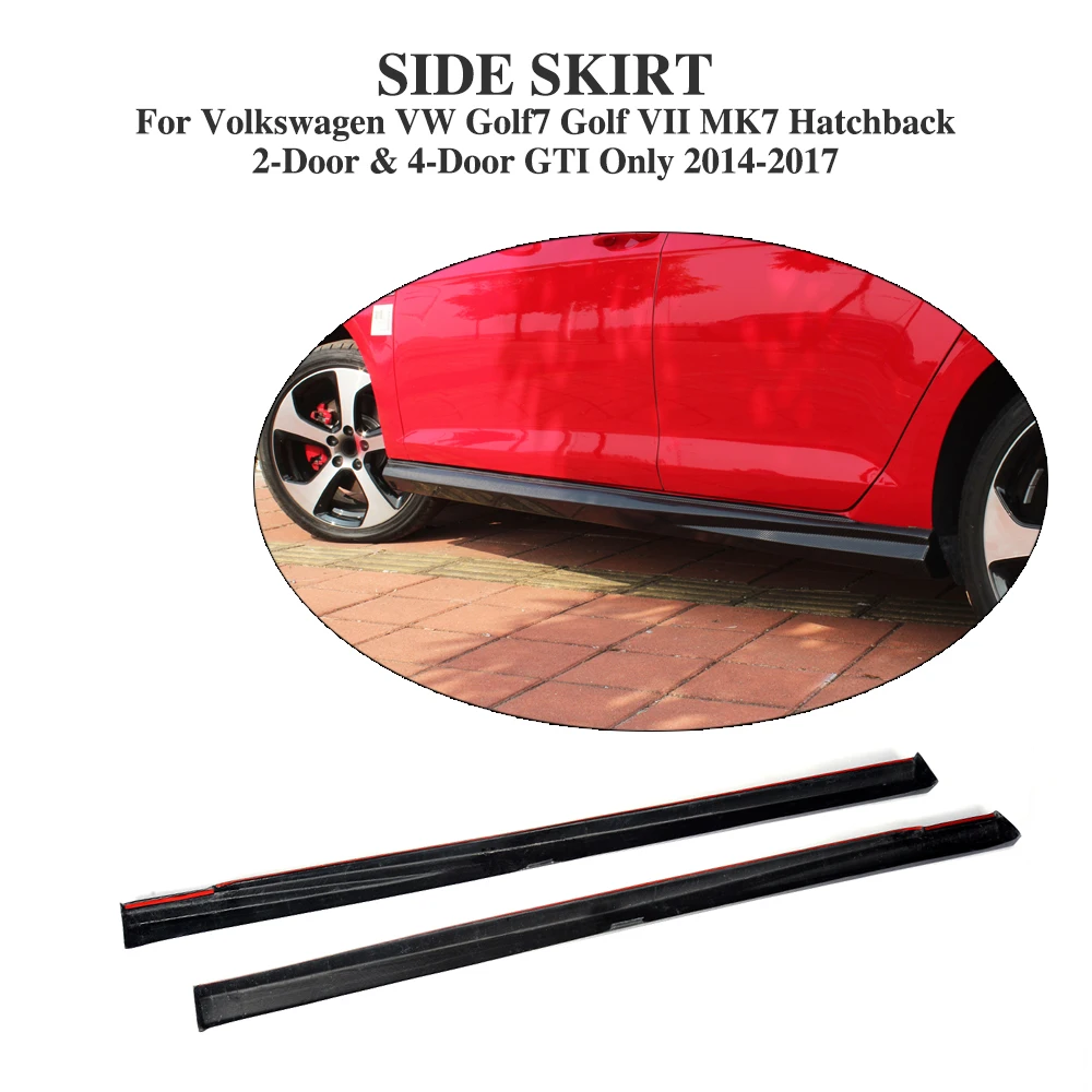 Углеродное волокно Авто Боковой бампер юбки фартуки для Volkswagen VW Golf 7 VII MK7 GTI только