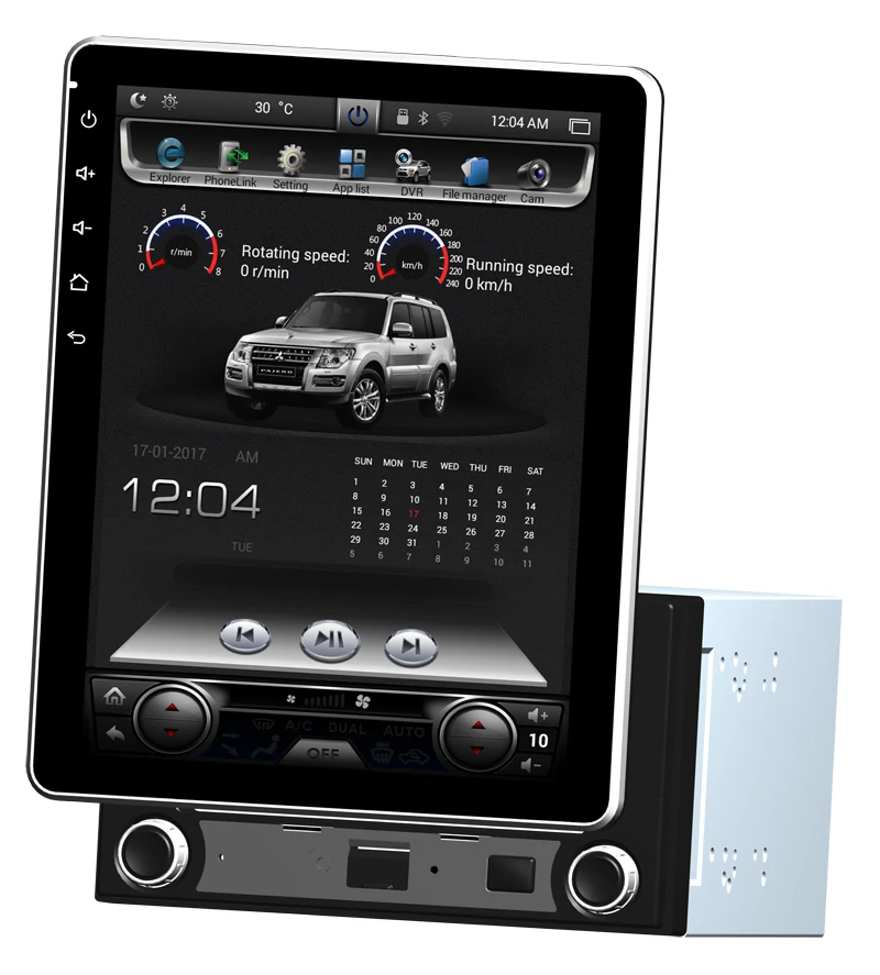 6 ядерный android 8,1 Универсальный Автомобильный dvd-плеер с поворотом на 90 ° 9," сенсорный экран 1024*768 HD 4G ram 32G rom gps navi Радио головное устройство