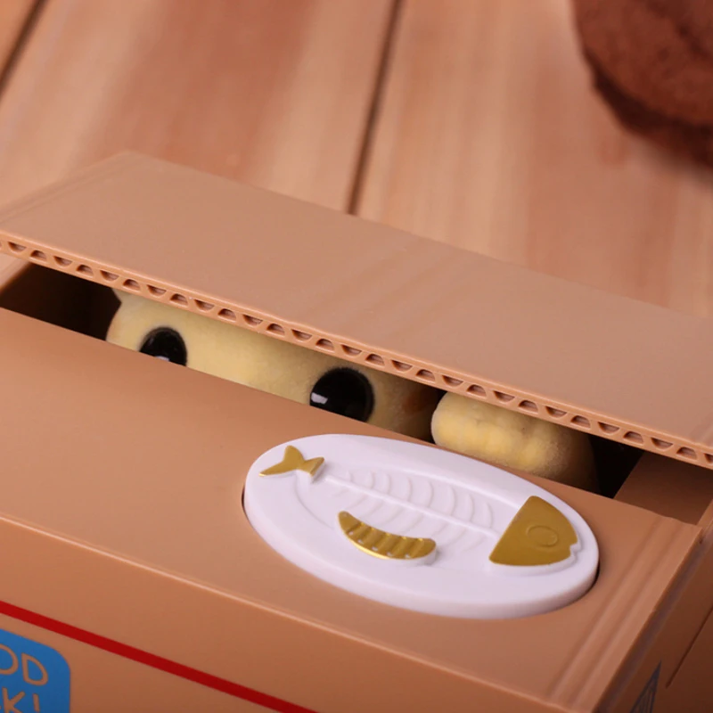 Забавные жадный кот собака украсть монеты копилка Автоматическое сохранение box