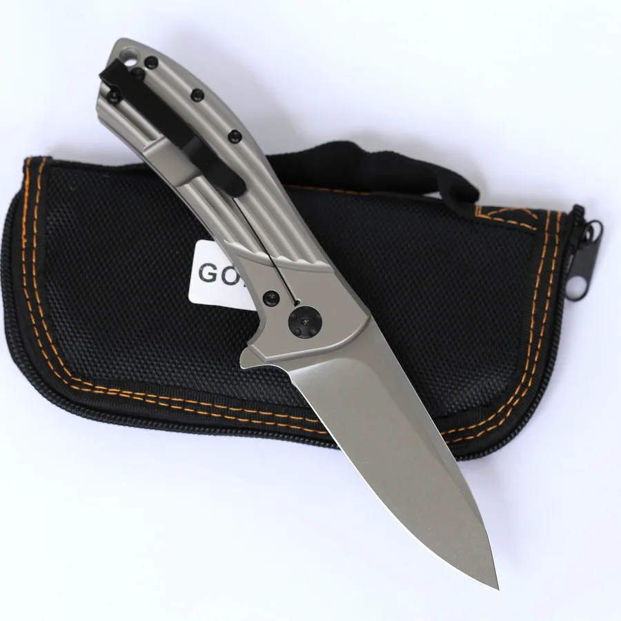GODFUR ZT 0801 тактический складной нож с шарикоподшипником лезвие D2 титановая ручка