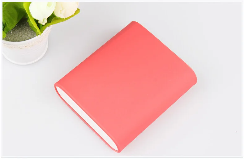rose red Высококачественный мягкий силиконовый чехол для Xiaomi power bank 5000 10400 16000 10000 2000 mAh для Xiaomi II 2nd 2C Защитная крышка - Цвет: rose red