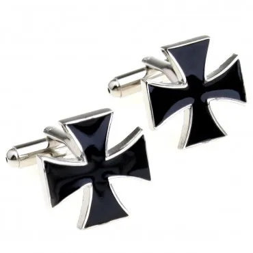 Запонки с черным крестом 2 пары Бесплатная доставка Акция | Украшения и