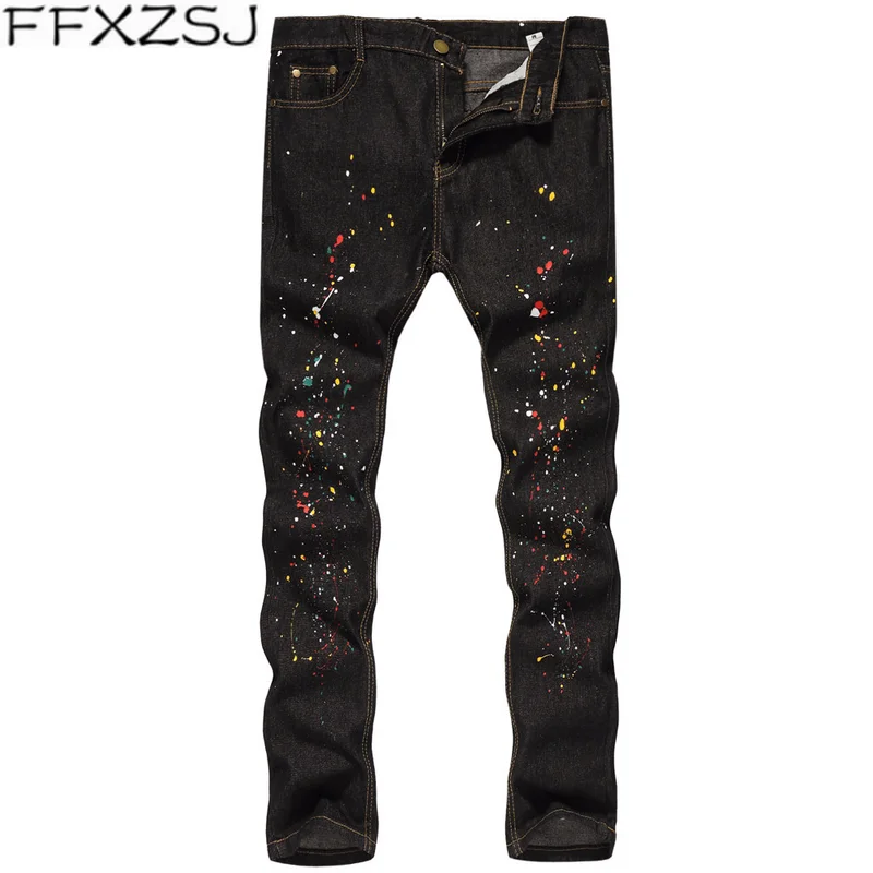 Мужские джинсы в европейском и американском стиле новинка осень-зима 2018 модные