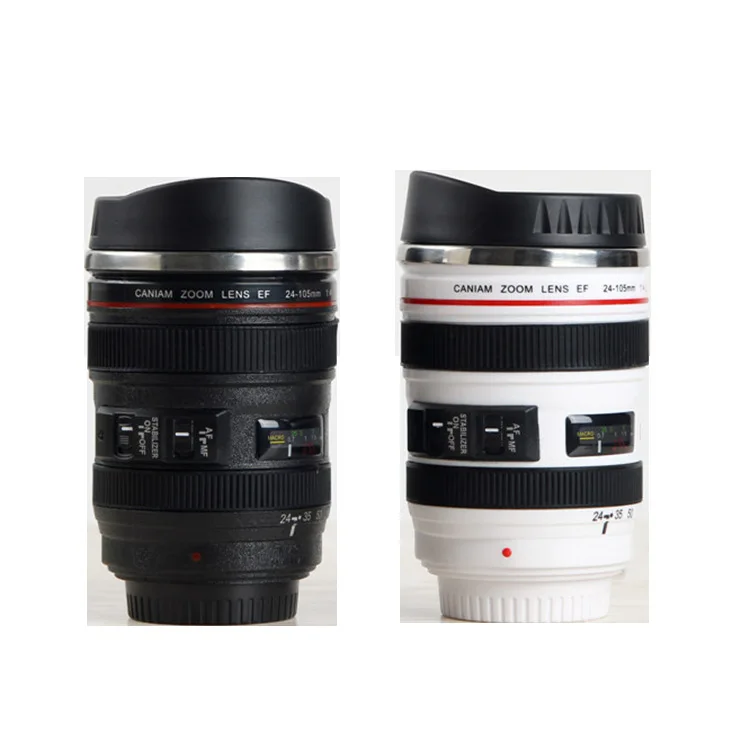 400 мл Новый Дизайн из нержавеющей стали Камера EF24-105mm объектив чашку 1:1 масштаб Caniam
