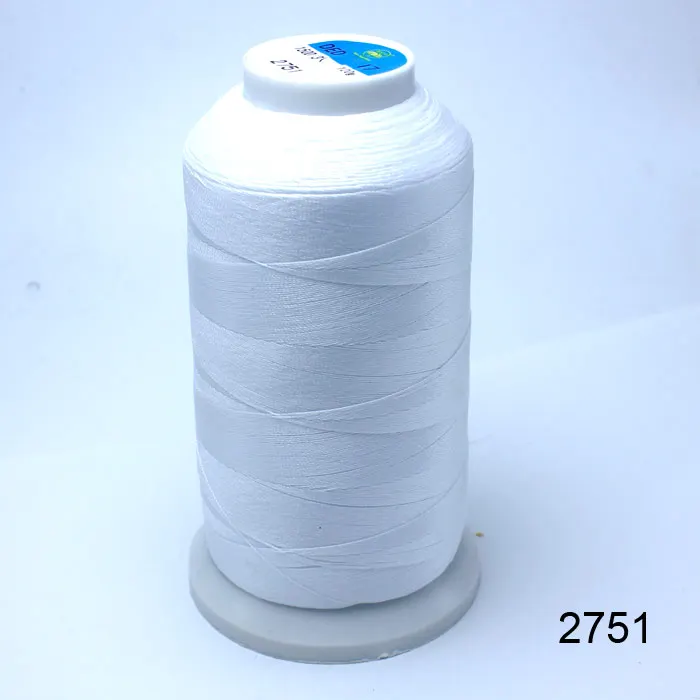 white 150D/3 1600 метров три высокопрочные полиэфирные швейные нитки/шелковые легкие швейные нитки/холст кожаный диван ковбойская нить - Цвет: white