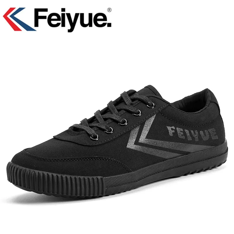 Feiyue черные кроссовки Мужская и женская обувь классические ретро Shaolin Soul серии из натуральной версии парусиновая обувь