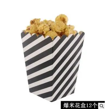 24 шт пасайон шеврон попкорн коробки Кино Домашний Декор день рождения коробка