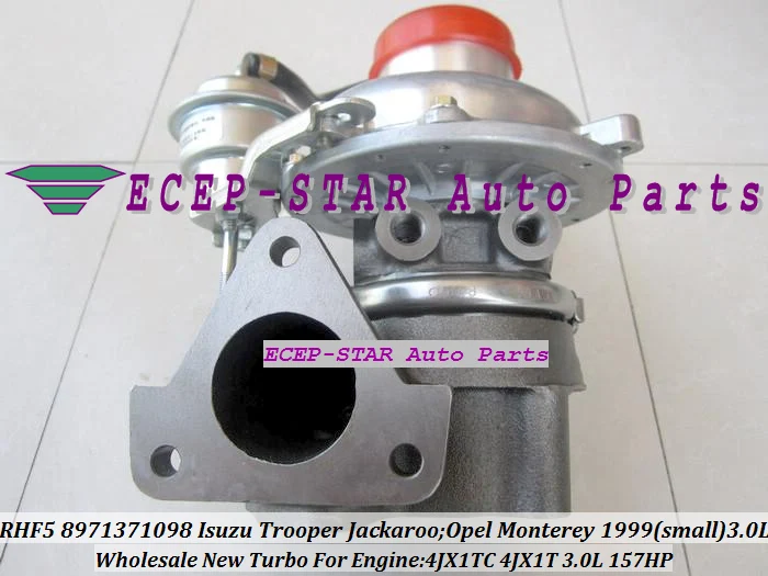 Турбокомпрессор RHF5 098 8971371098 для ISUZU Trooper 2000- Jackaroo 1999-04 OPEL Monterey 1998- 4JX1 4JX1TC 4JX1T 3.0L |