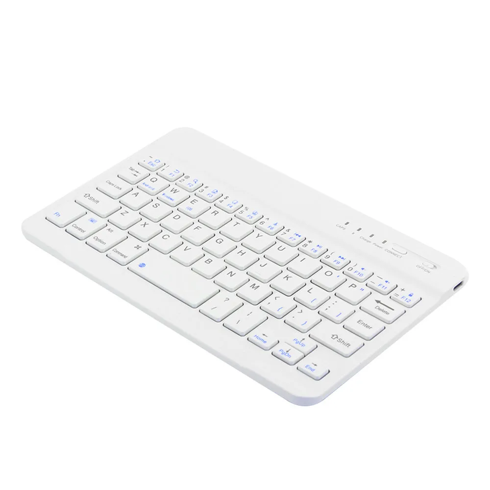 White CHUYI для Ipad клавиатура Беспроводная Bluetooth клавиатура мини Ультра Тонкая Мультимедиа Teclado для Ipad IOS Android планшет смартфон - Цвет: White