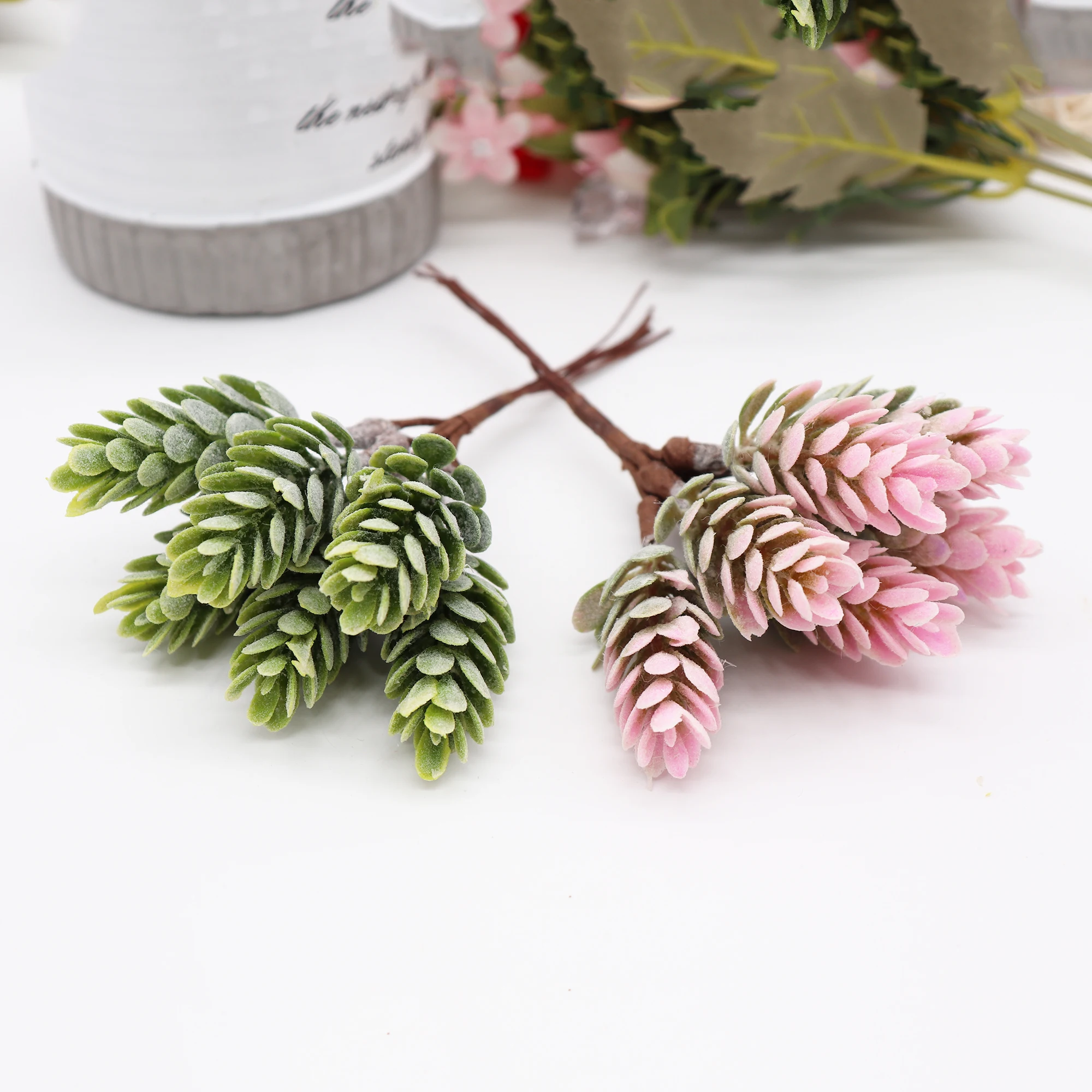 6 шт. цветные сосновые конусы искусственные цветы ананас искусственное растение