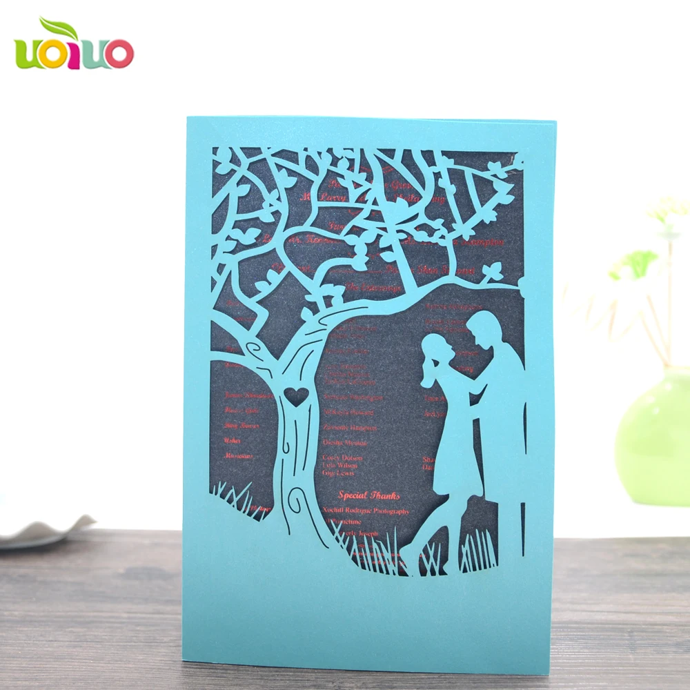 Жемчужно-бежевый золотой дизайн для пар Пригласительные открытки лазерная резка