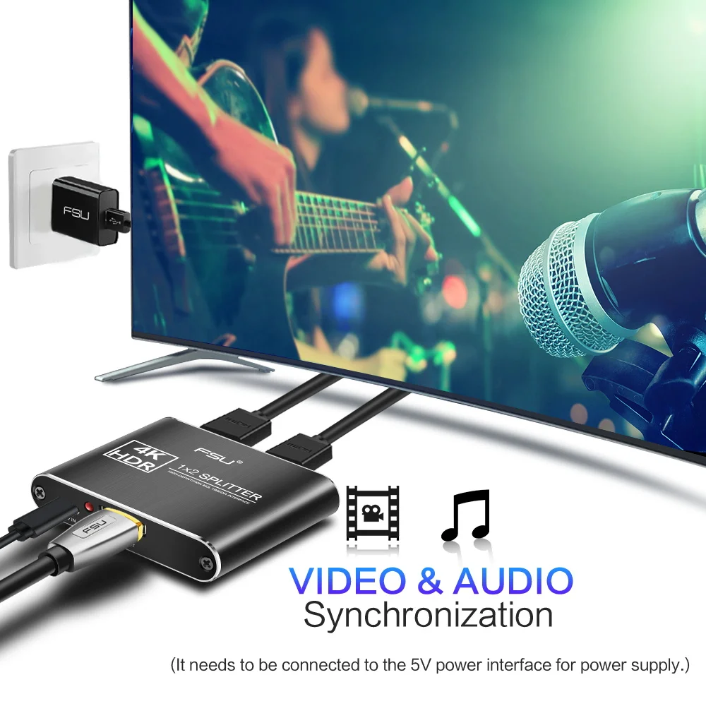 Сплиттер HDMI Full HD 4K видеоконвертер переключатель 1 в 2 выхода усилитель двойной