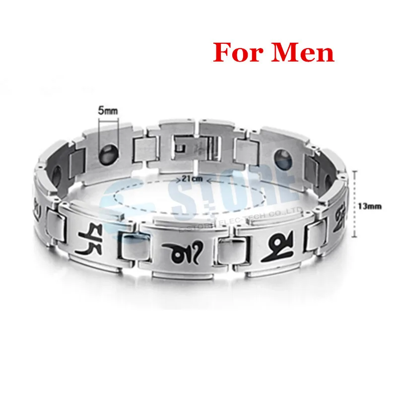 Браслеты мужские из нержавеющей стали с магнитным гематита и камнем 10 шт.|bracelet men