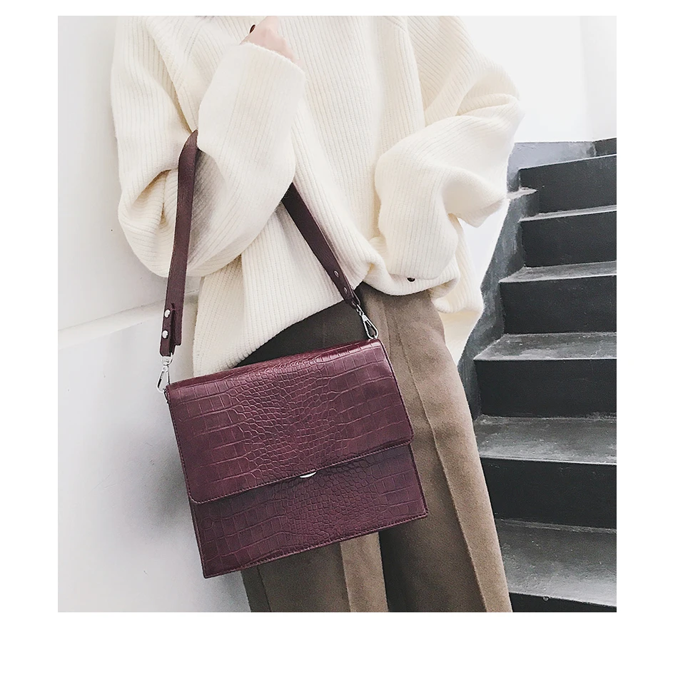 Bolsa Mujer, сумки для женщин, роскошные сумки, женские сумки, дизайнерские, крокодиловый узор, кожа, сумка через плечо, сумка-мессенджер