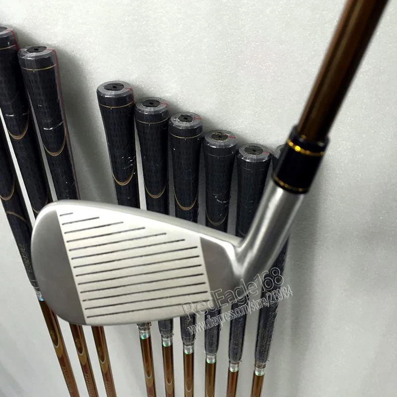 Новые мужские клюшки для гольфа комплект S-02 4 звезды 4-11.Aw.Sw С Железные графитный