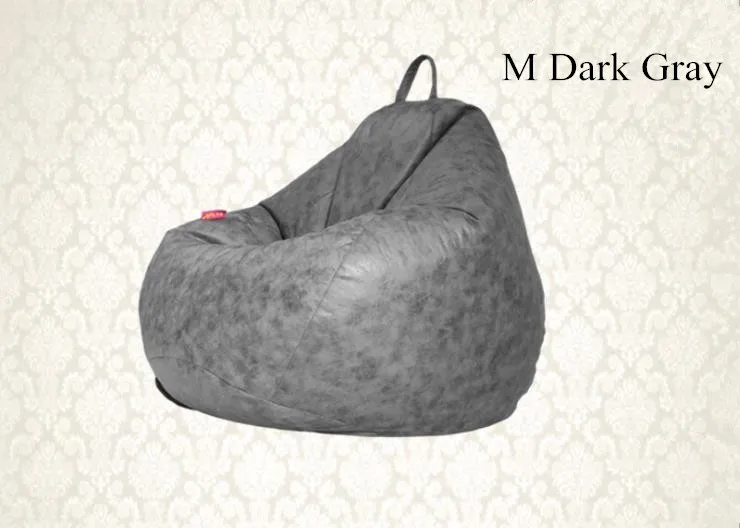 Технология ткань Bean Bag чехол Мода Pouf Beanbag кресло без наполнителя гостиная спальня диван кровать ленивый Повседневный мягкий диван татами - Цвет: M Dark Gray
