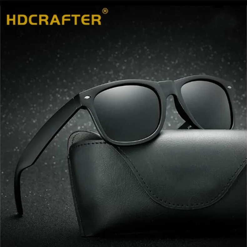 Мужские солнцезащитные очки поляризационные 2018 Ретро стиль роскошный бренд
