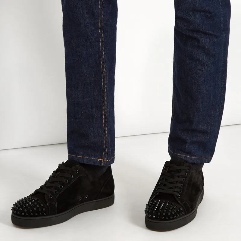 Обувь Seconds kill Hommes; Повседневная обувь; Chaussures en daim gris; обувь с заклепками на платформе; обувь на шпильках
